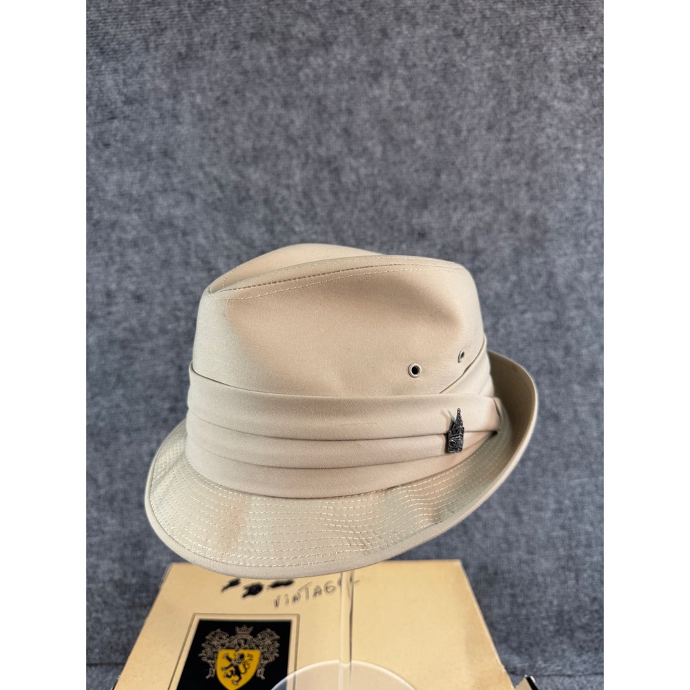 Vintage London Fog Bucket Hat with Architectural Pin and Ventilation Eyelets